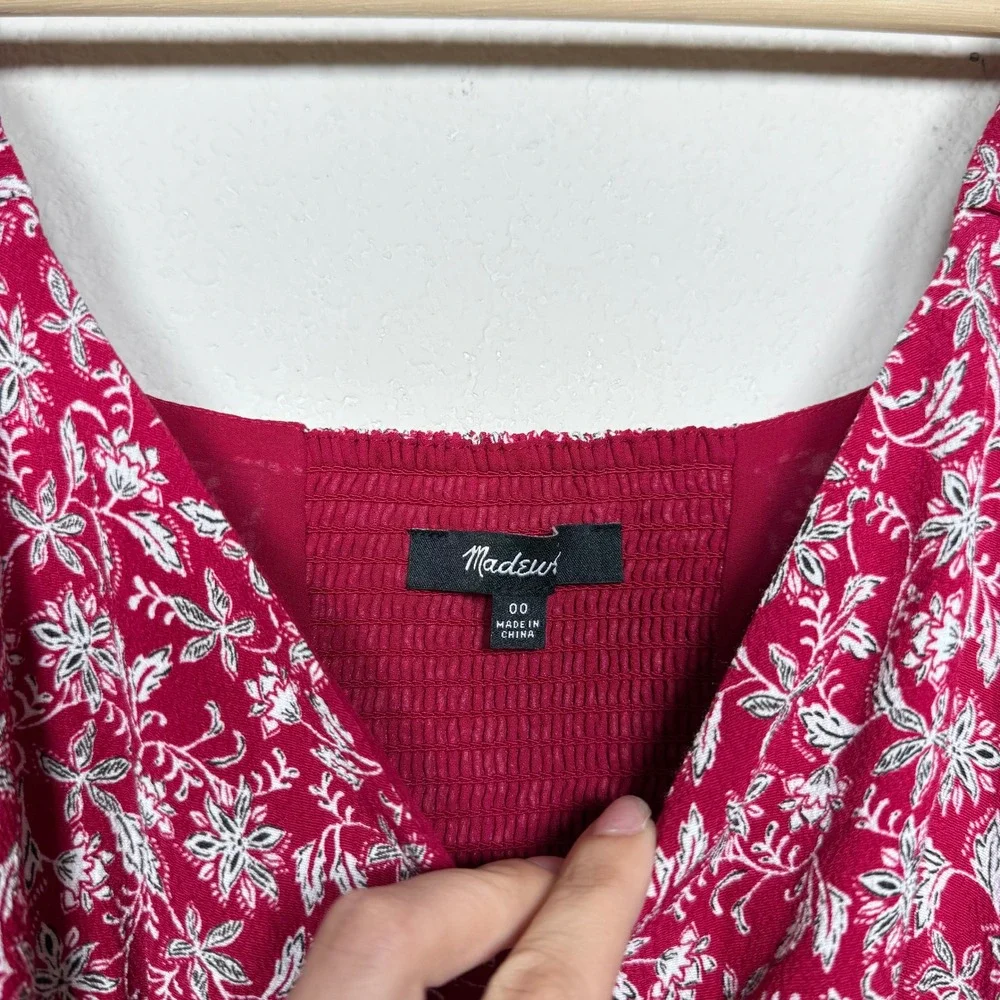 Madewell Puff-Sleeve Mini Dress in Floral‎ Size 00